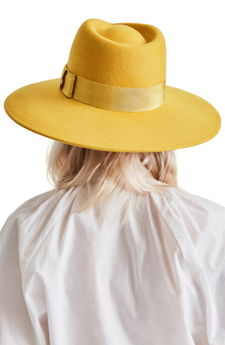 Brixton Joanna Felted Wool Hat, Alternate, color, Sunset Yellow
