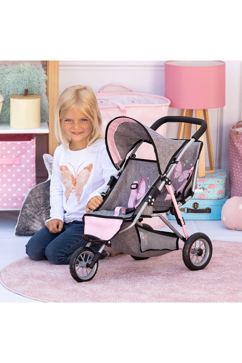 Deluxe Twin Dolls Jogger Stroller, Alternate, color, Multicolored