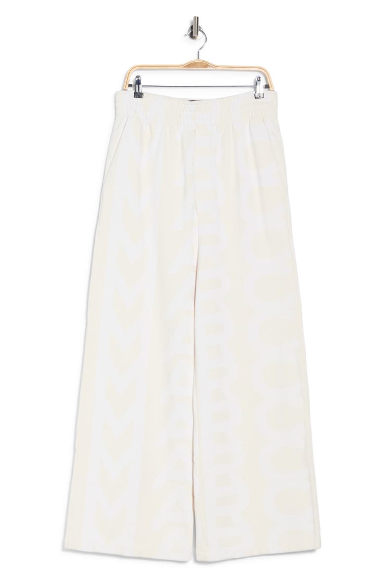 Monogram Oversize Sweatpants, Main, color, EGGSHELL/OPTIC WHITE