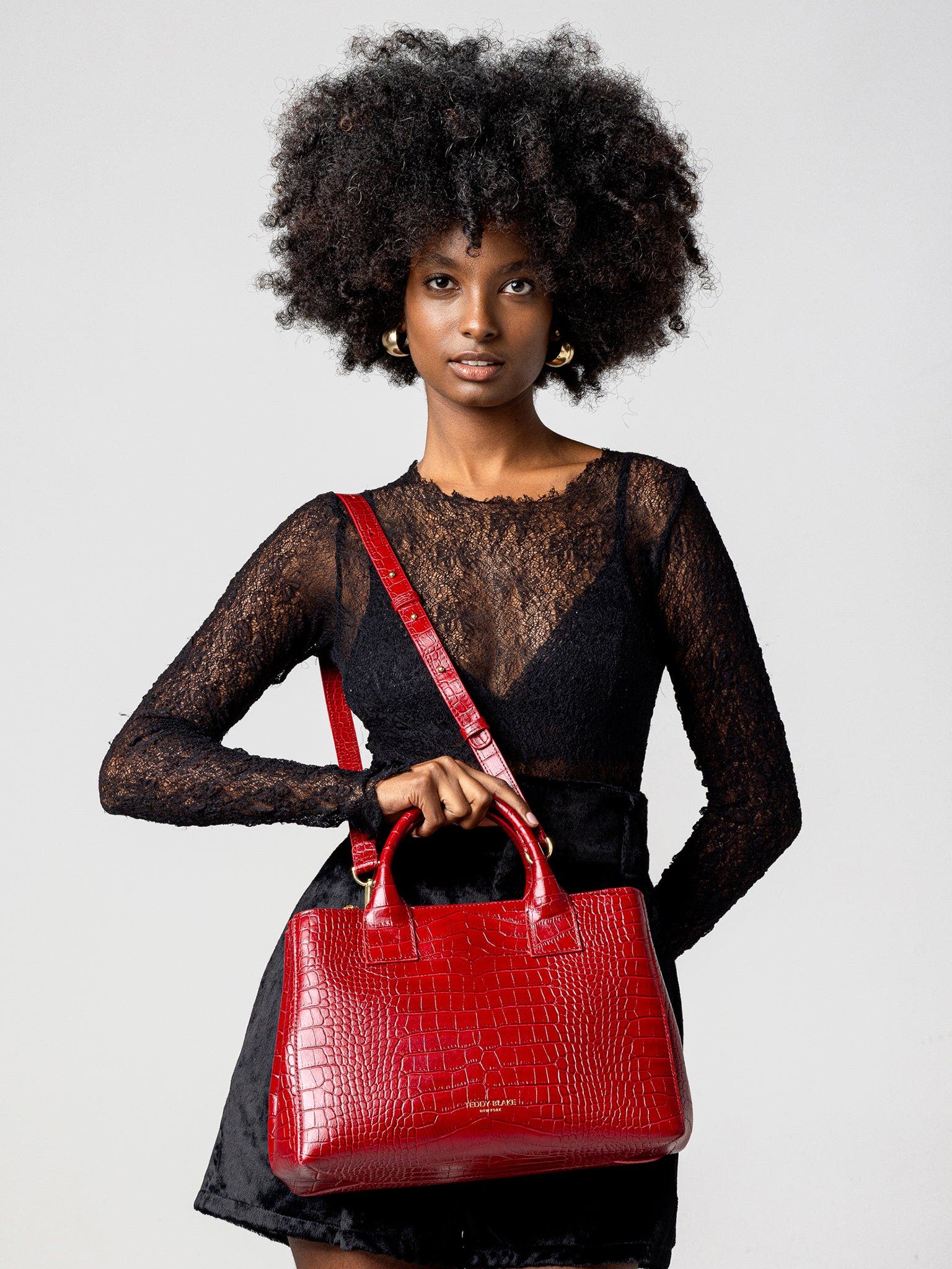 Bella Croco 12", Alternate, color, Dark red