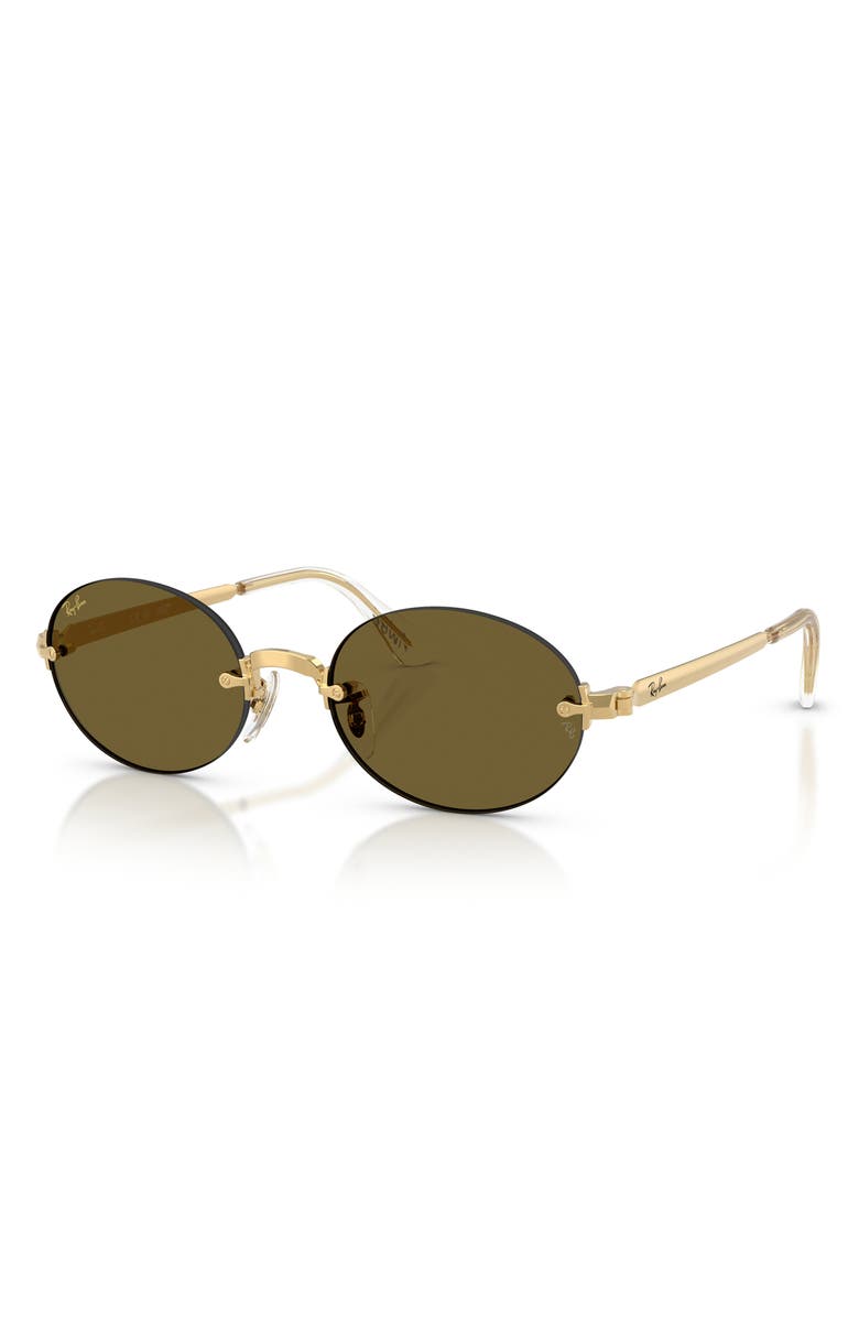 Ray-Ban A$AP Rocky 54mm Oval Sunglasses, Alternate, color, Arista / Dark Brown