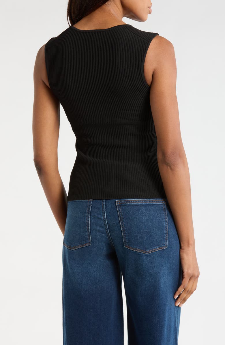 DL1961 Square Neck Sleeveless Top, Alternate, color, Black