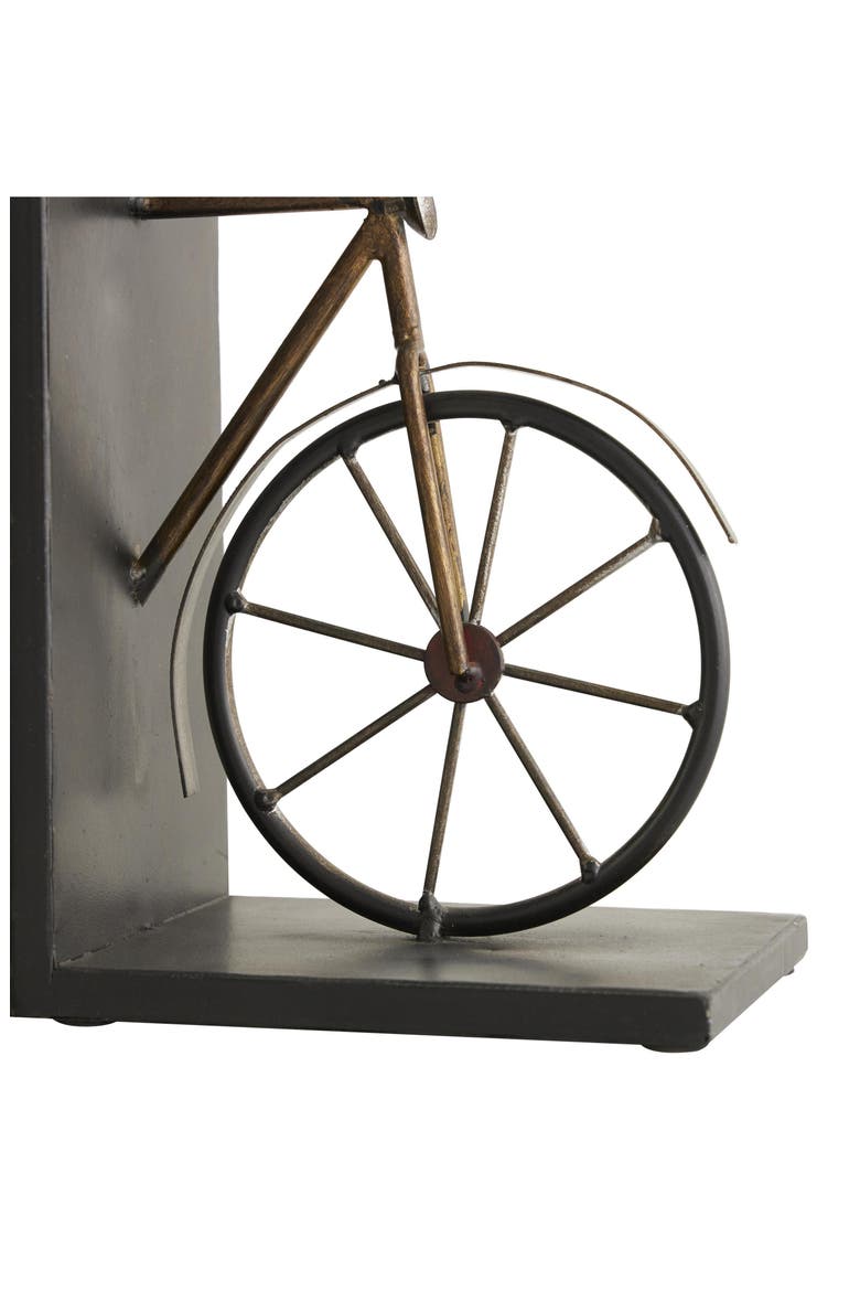Set of 2 Bike Bookends, Alternate, color, METAL