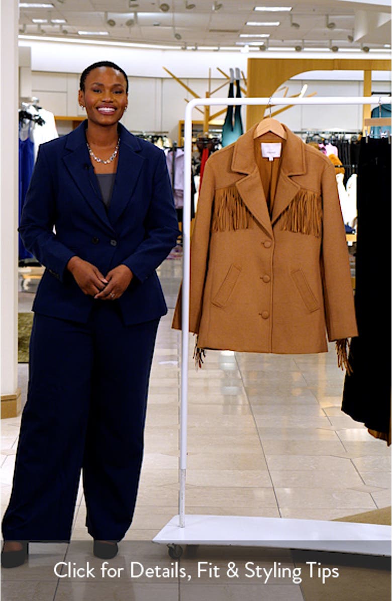Keeley Fringe Trim Coat, sales video thumbnail
