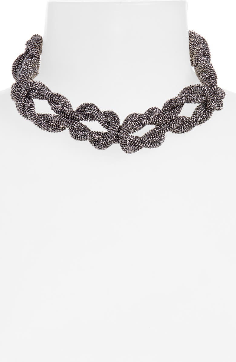 Brunello Cucinelli Monili Braided Collar Necklace, Alternate, color,
