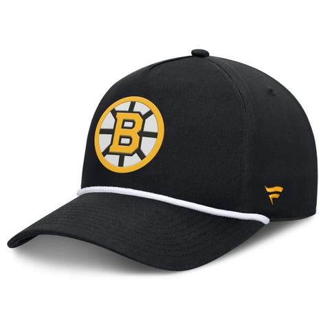 Men's Fanatics Black Boston Bruins Authentic Pro Rink Roper A-Frame Adjustable Hat