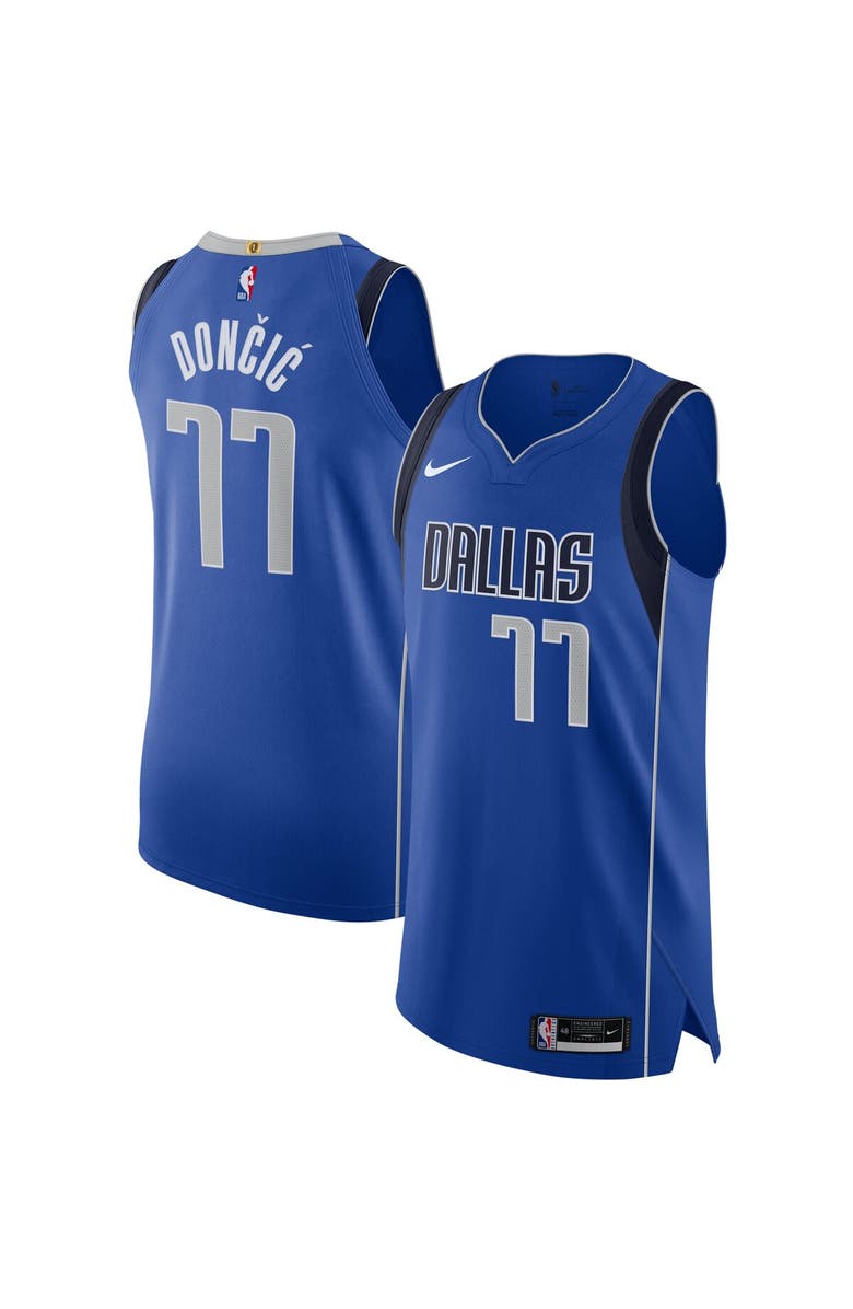 Nike Men's Nike Luka Dončić Blue Dallas Mavericks Authentic Jersey - Icon Edition, Alternate, color,