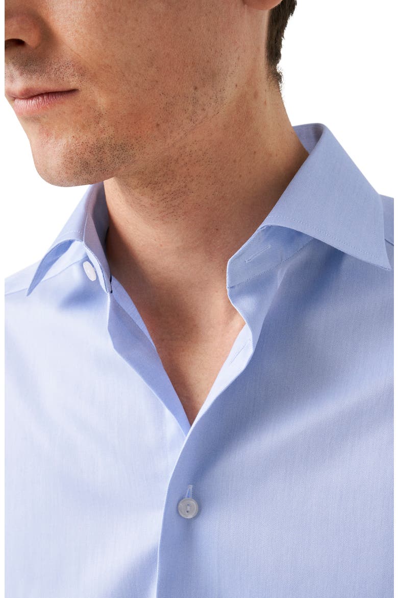 Slim Fit Cotton Twill Dress Shirt, Alternate, color, LIGHT PASTEL BLUE