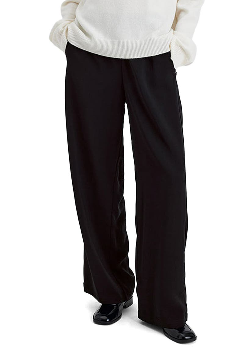 Monaco Wide Leg Pants, Main, color, NOIR
