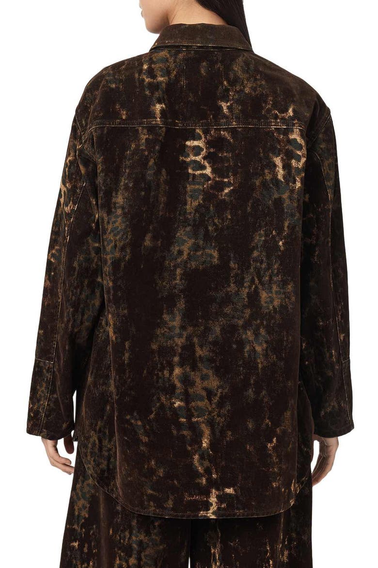 Eden Flock Leopard Print Shirt, Alternate, color, LEPPO BROWN