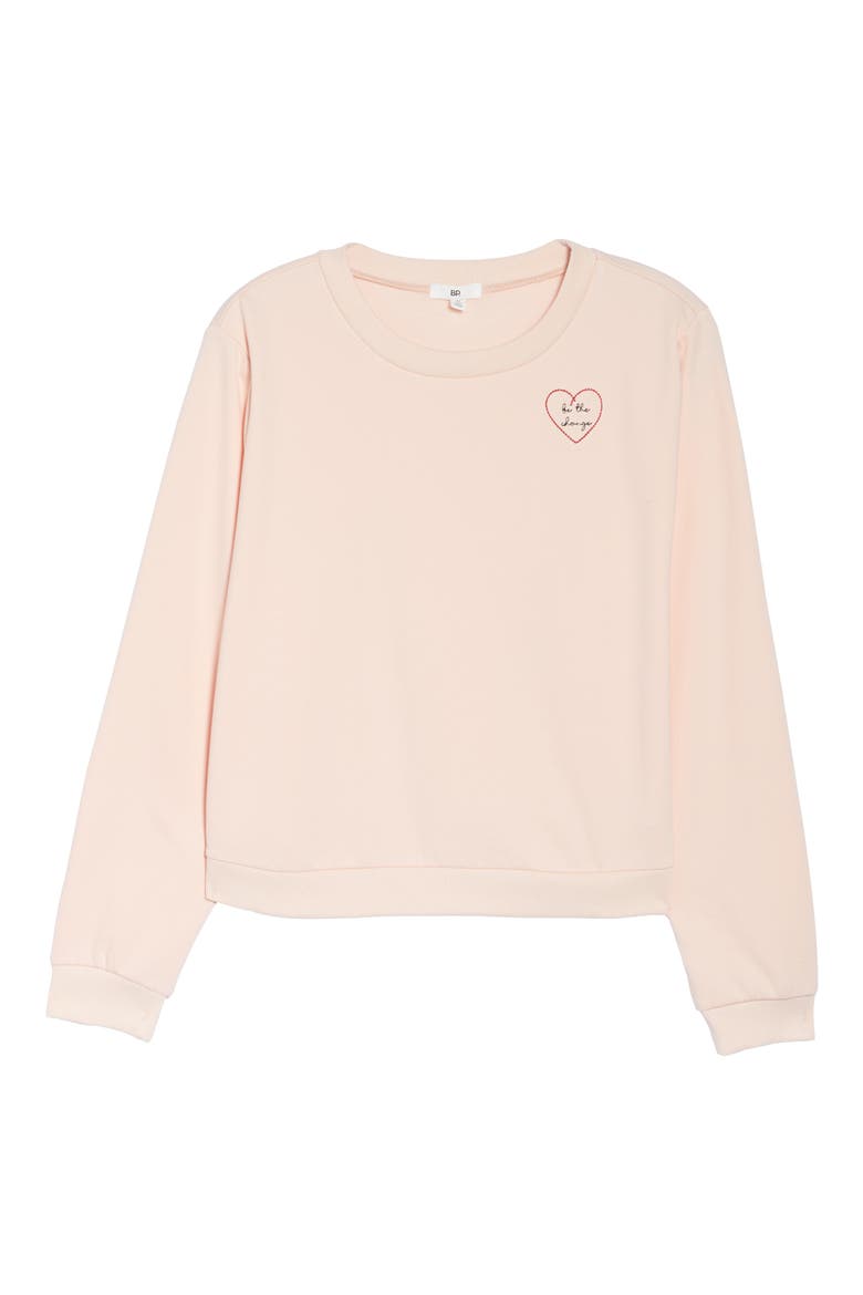 Tie Dye Crewneck Sweatshirt, Alternate, color, PINK BE THE CHANGE