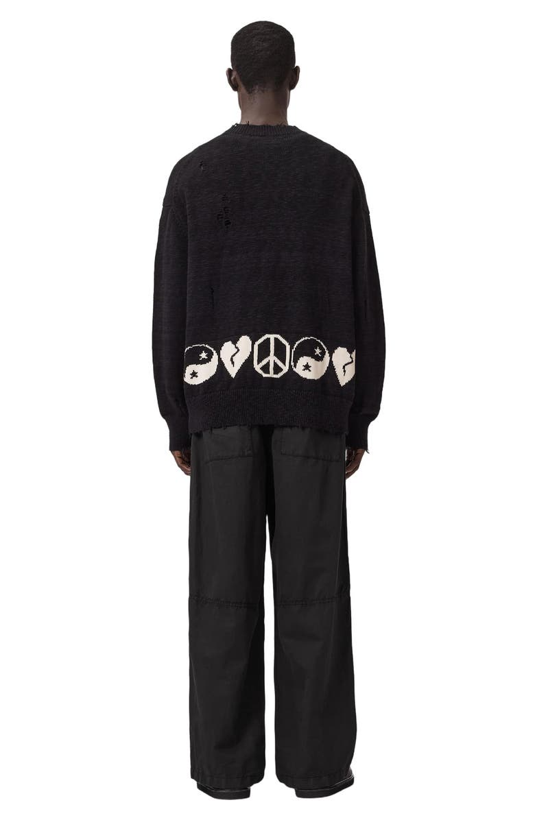 AllSaints Echo Wide Leg Trousers, Alternate, color, Orca Black