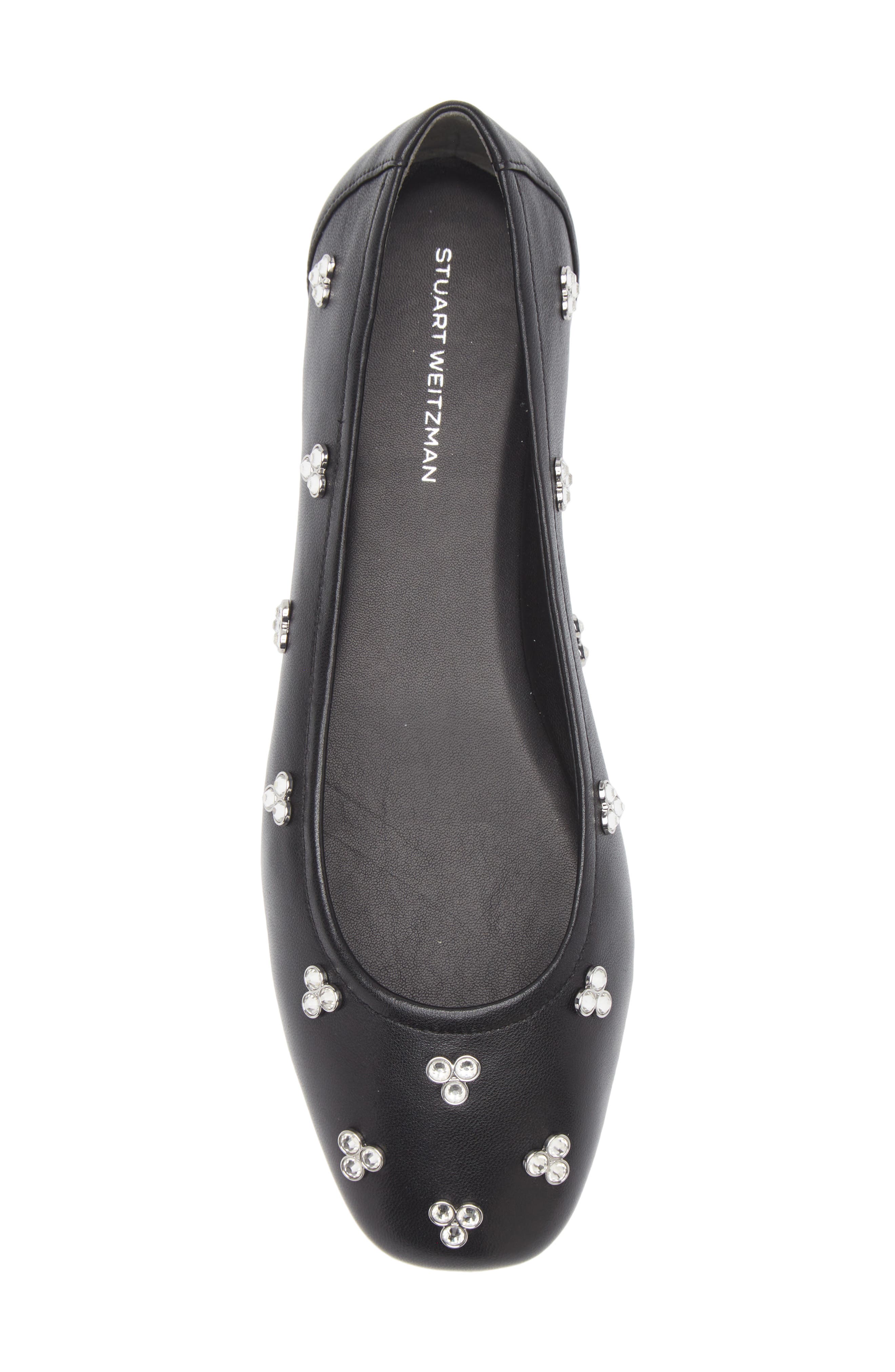 Stuart Weitzman Tammy Crystal Embellished Ballet Flat, Alternate, color, 