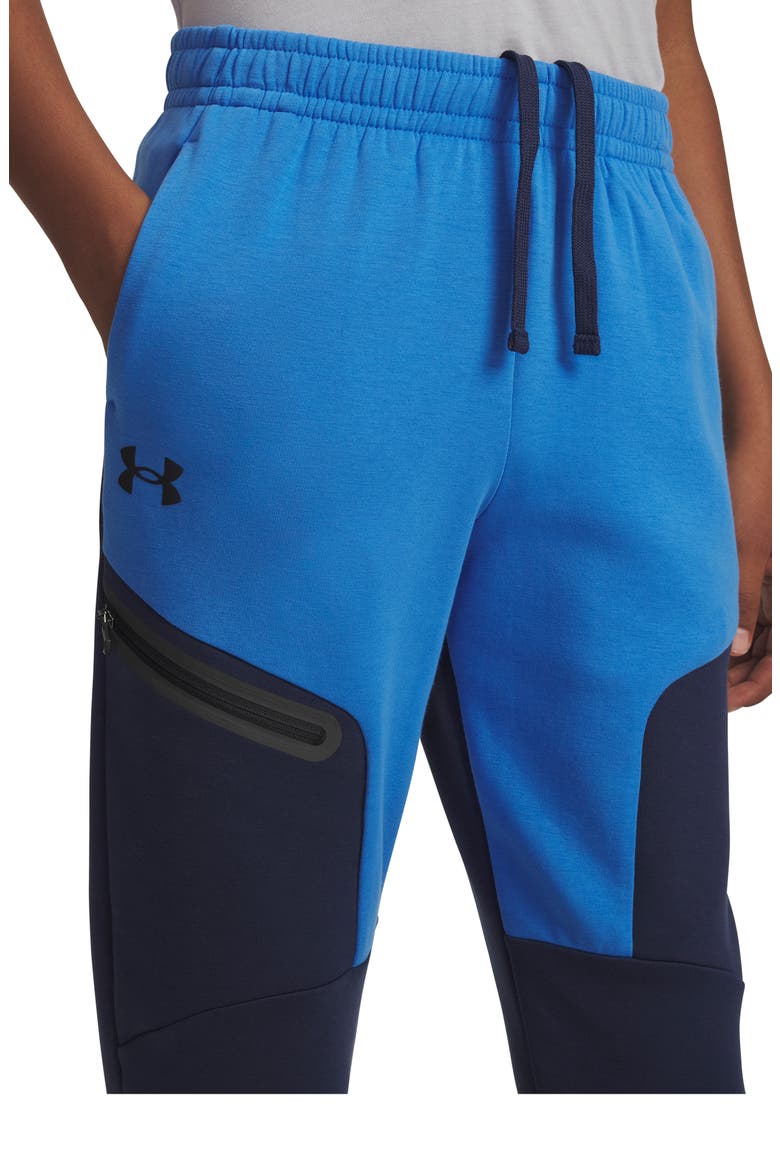 Kids' Unstoppable Fleece Joggers, Alternate, color, WASHED NAVY