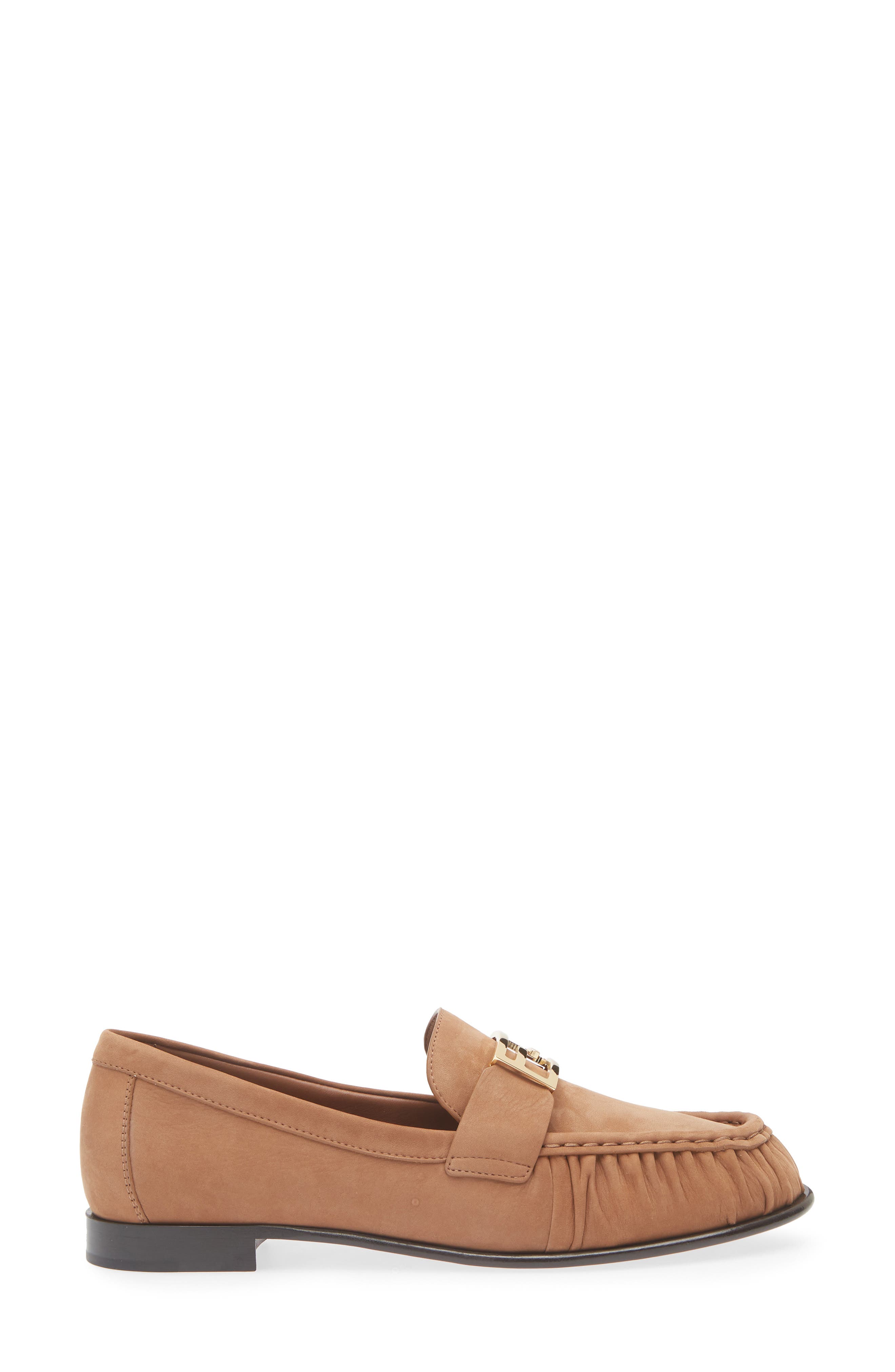 Fendi Baguette Loafer, Alternate, color, Brown