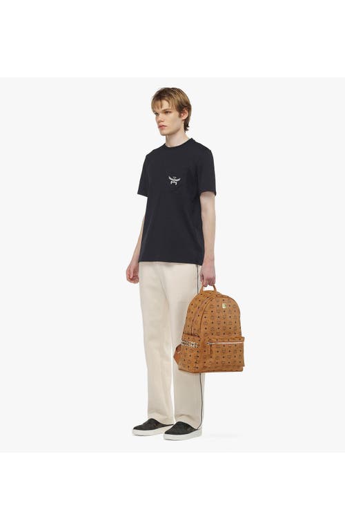 Mcm Stark Side Studs Backpack In Brown