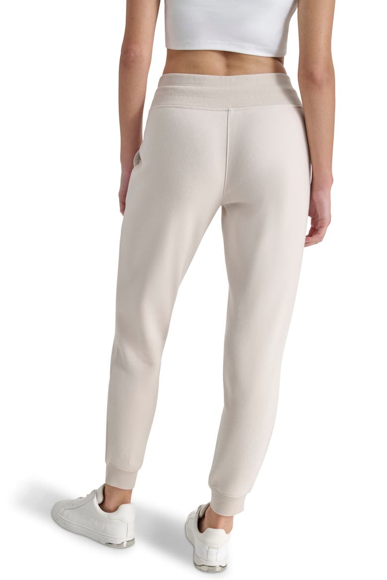 Rhinestone Logo Cuffed Fleece Joggers, Alternate, color, OAT