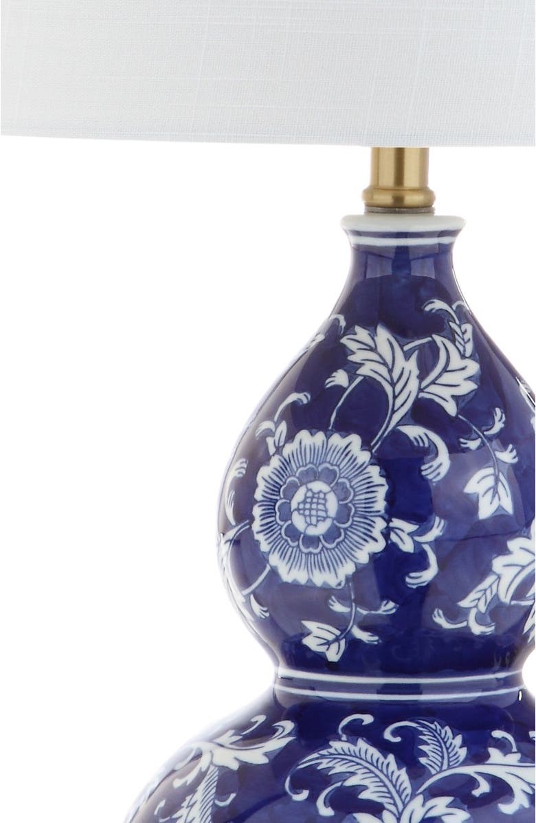 JONATHAN Y Lee 27" Ceramic Chinoiserie LED Table Lamp, Blue/White, Alternate, color, Blue/White