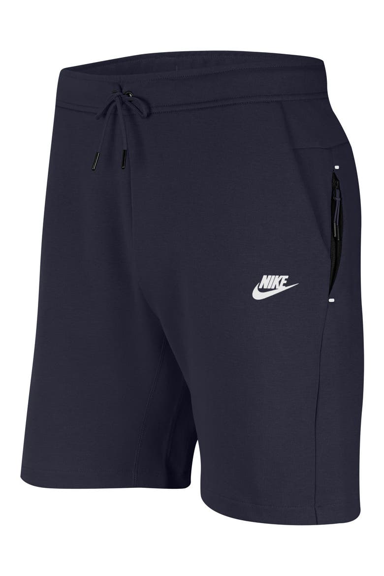 Tech Fleece Shorts, Alternate, color, OBSIDIAN/ WHITE
