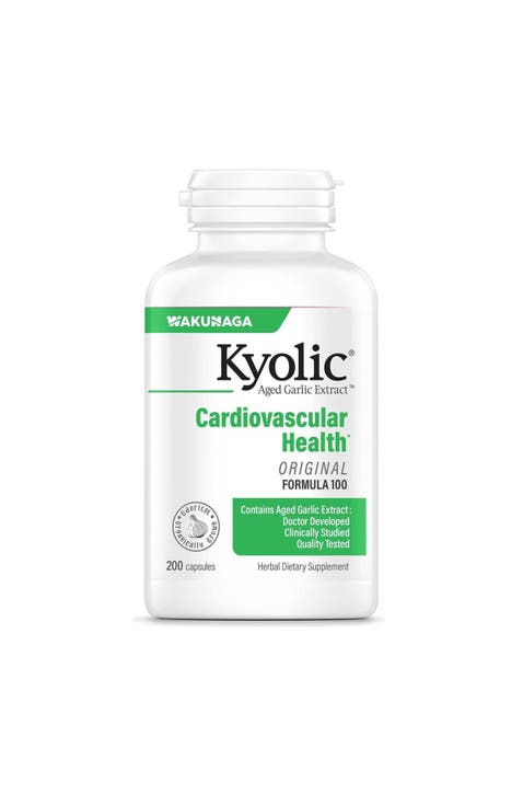 Aged Garlic Extract Formula 100, Cardiovascular Health, 200 ct capsules.