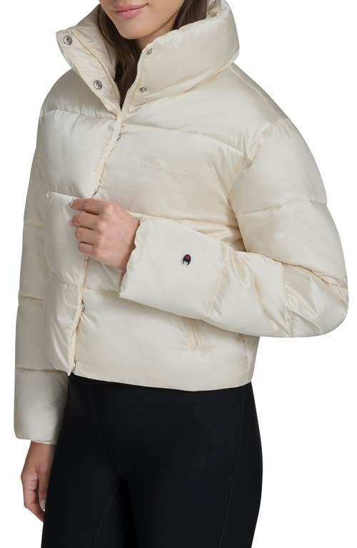Champion Water Resistant Crop Puffer Jacket In White