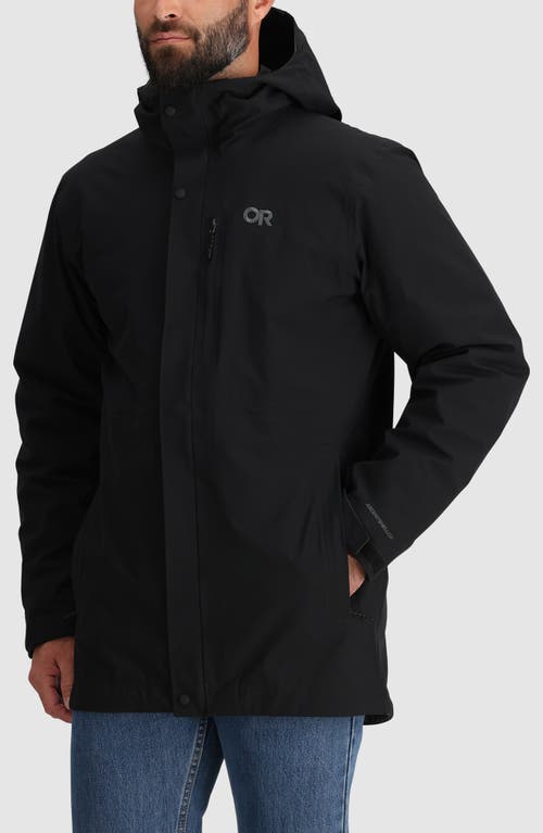 Outdoor Research Foray 3l Waterproof 3-in-1 Parka In Black