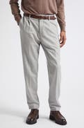 Eleventy Relaxed Fit Pleated Wool & Cashmere Trousers