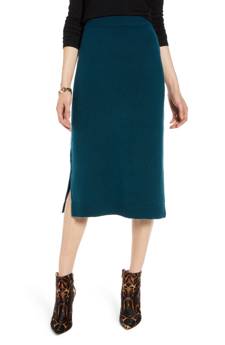 Halogen<sup>®</sup> Midi Sweater Skirt, Main, color, 