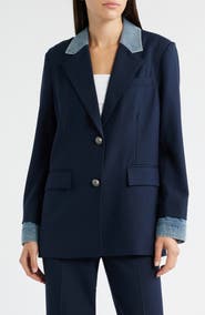 KOBI HALPERIN Sylvia Contrast Trim Blazer