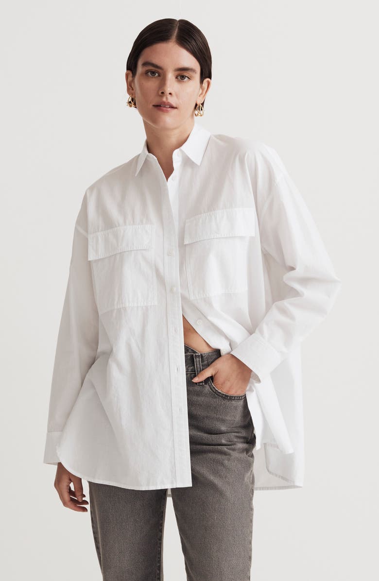 Madewell The Signature Poplin Oversize Button-Up Shirt, Alternate, color, 