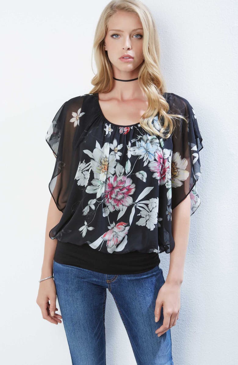 Karen Kane Cascade Statement Sleeve Top, Alternate, color, 