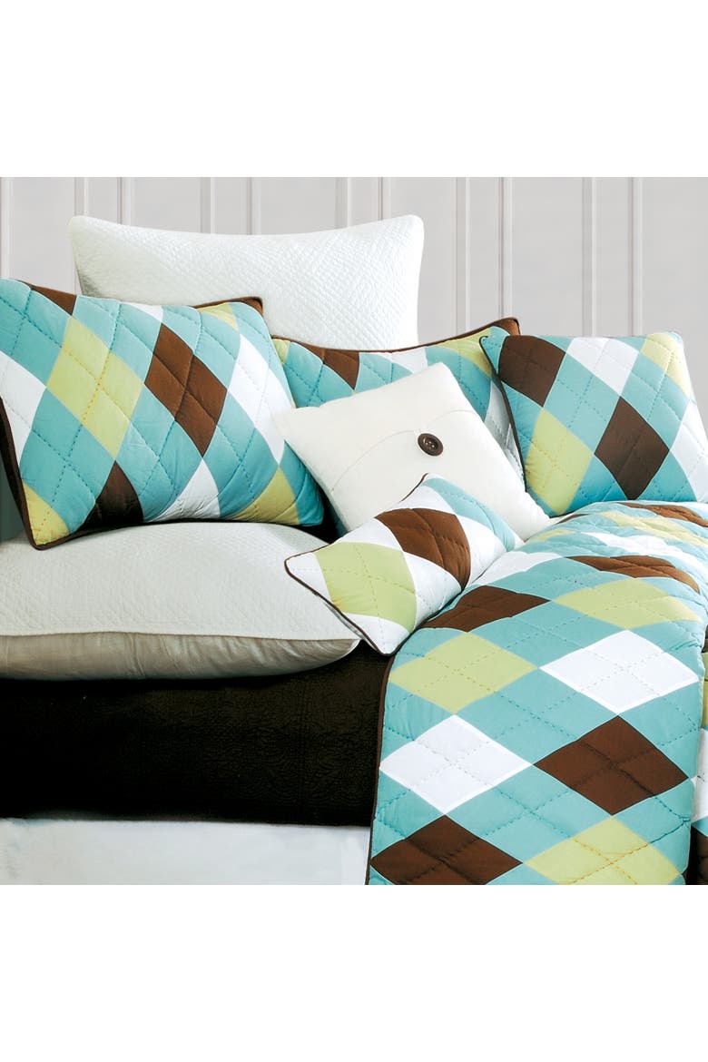 Argyle Quilt, Alternate, color, Blue