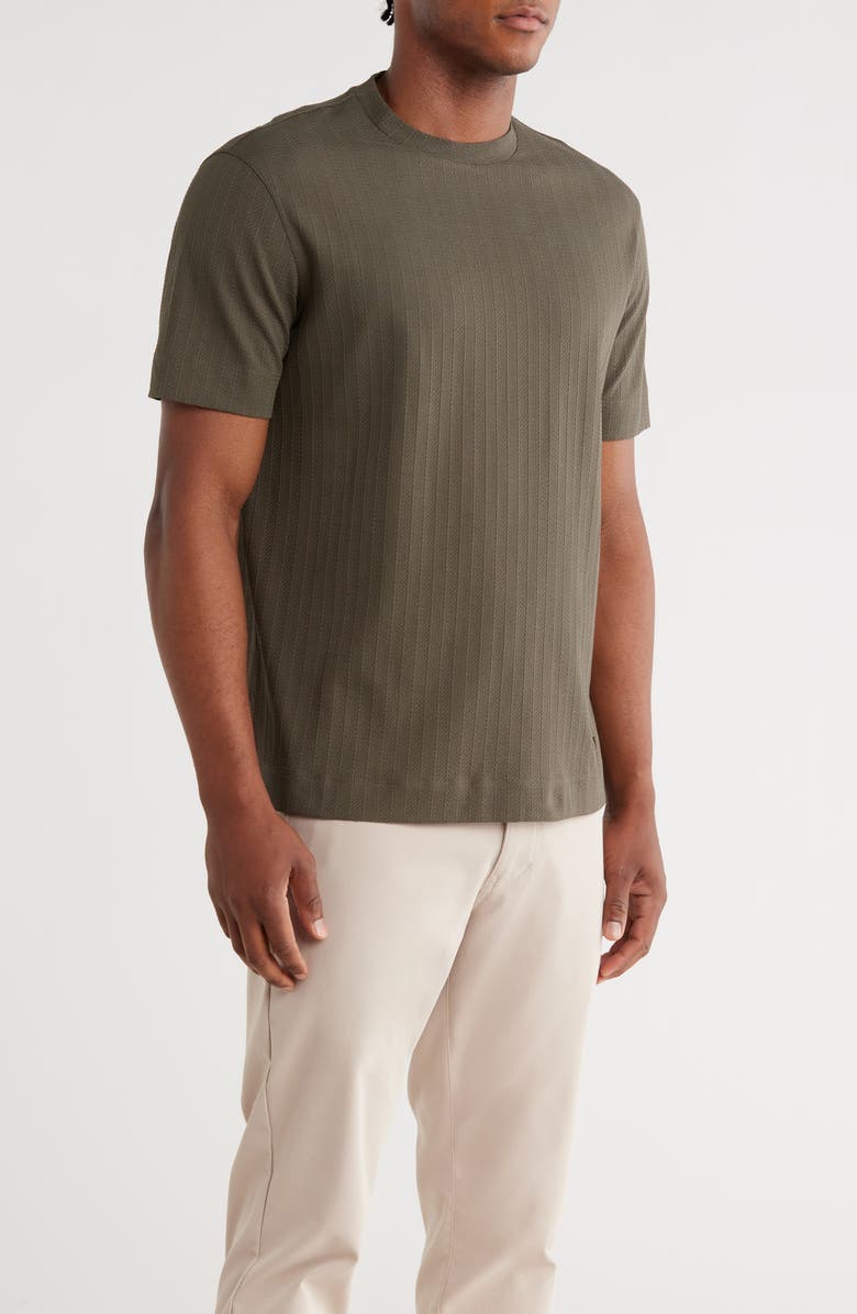 Emporio Armani Tonal Chevron Cotton T-Shirt, Alternate, color, 