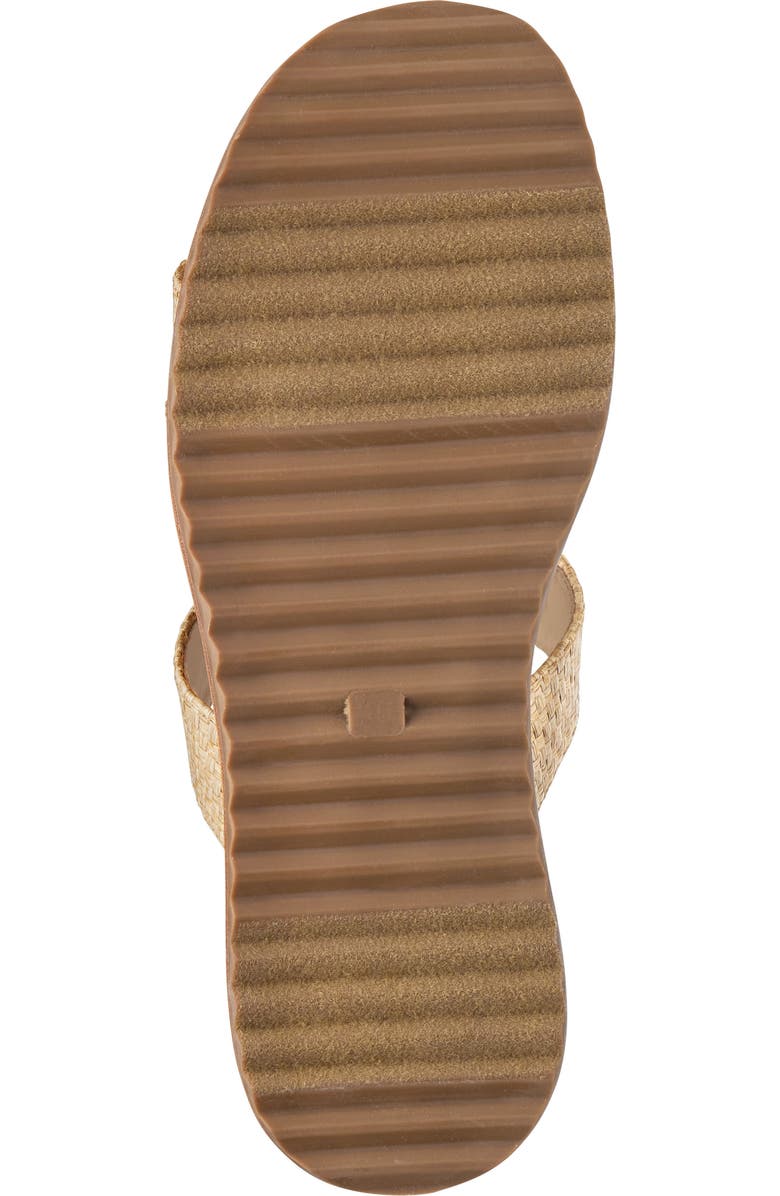 Johnston & Murphy Chandler Embellished Wedge Slide Sandal, Alternate, color, Natural Raffia