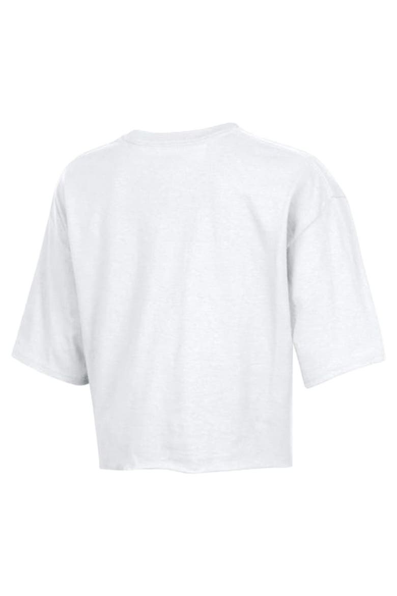 Women's Champion  White Seattle Seahawks Boyfriend Cropped T-Shirt, Alternate, color, White
