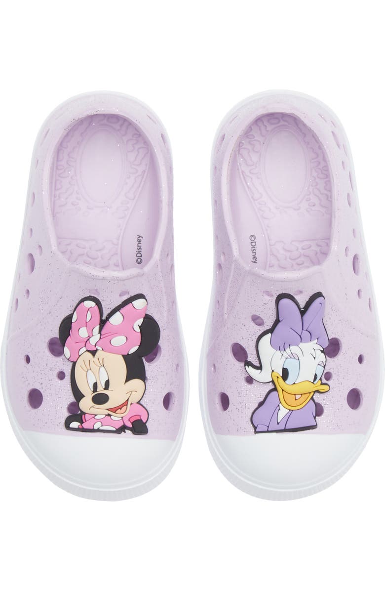 Harper Canyon Kids' Minnie & Daisy Mismatch Water Shoe, Alternate, color, Purple Glitter