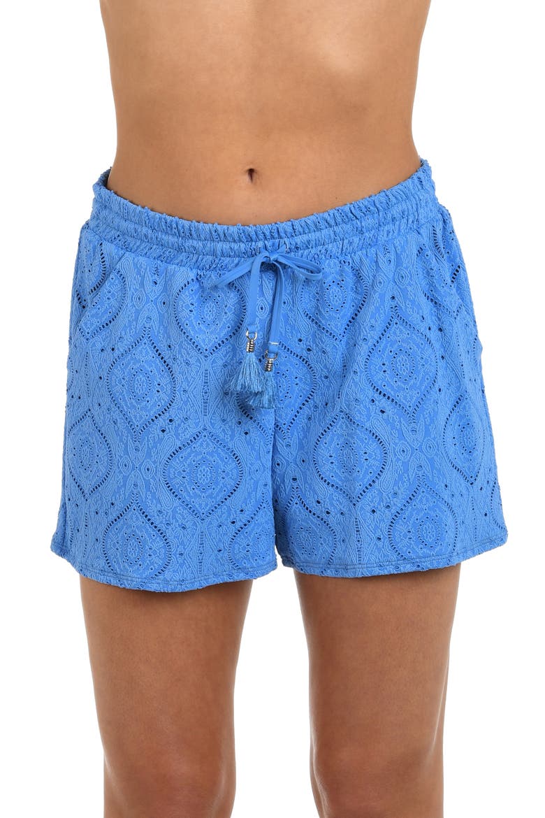 Mantra Cover-Up Shorts, Alternate, color, CHAMBRAY