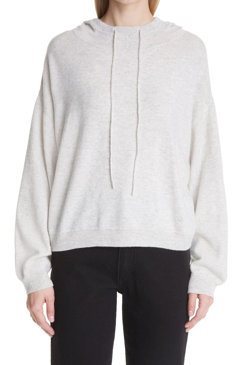 Linosa Cashmere Hoodie, Main, color, LIGHT GREY MELANGE