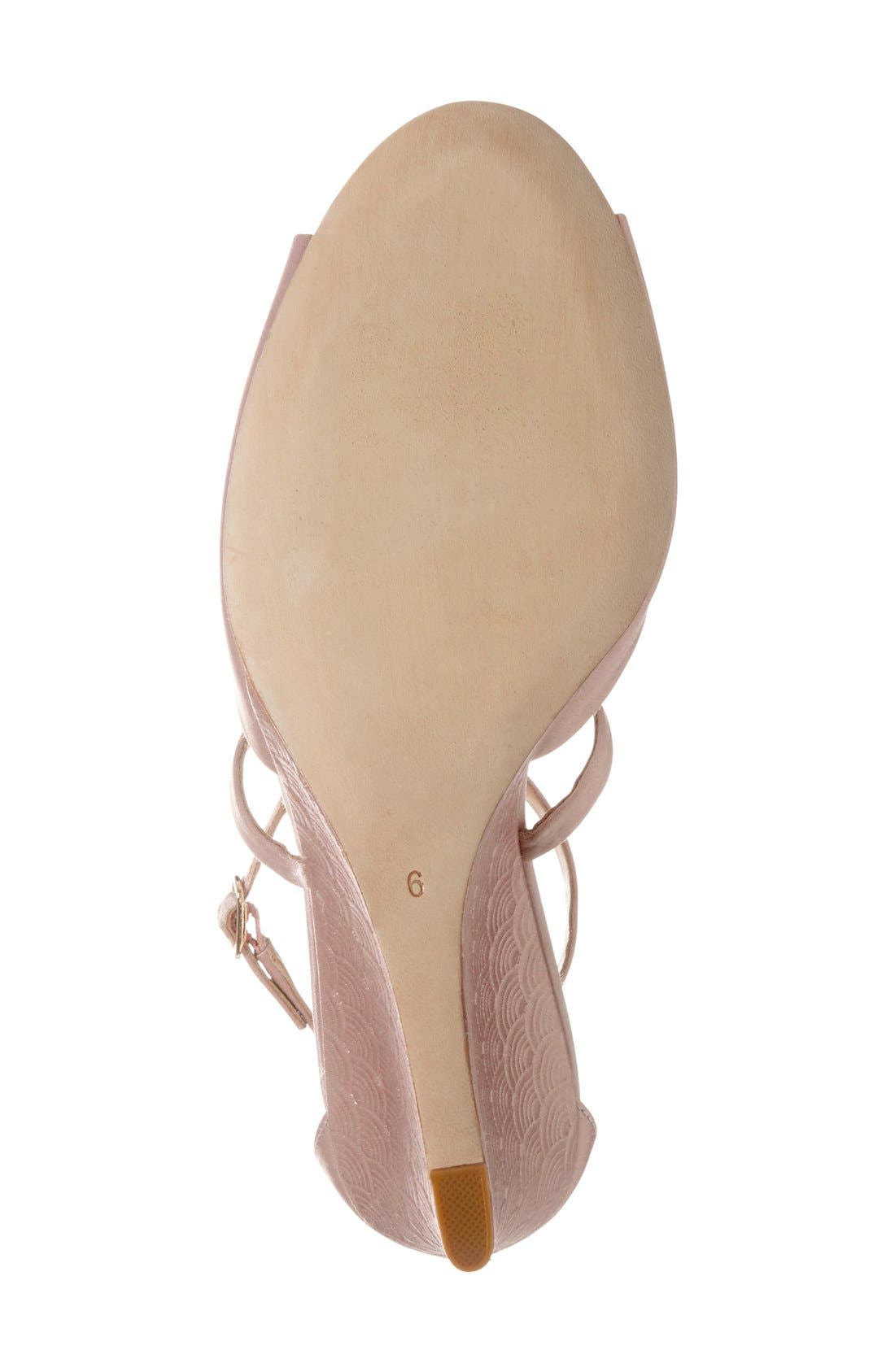 Badgley Mischka 'Abigail' Peep Toe Wedge, Alternate, color, BLUSH SATIN