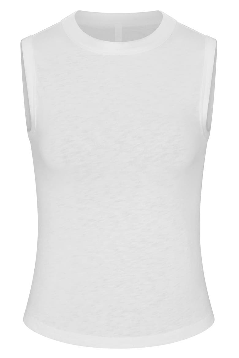 Worn In Jersey Crewneck Tank, Alternate, color, SNOW