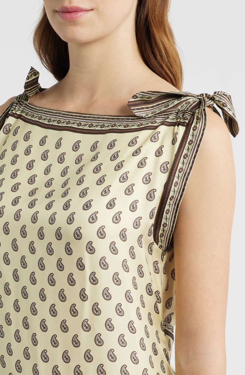 DÔEN Amorette Taormina Paisley Silk Twill Column Dress, Alternate, color, Sunlight Taormina Paisley