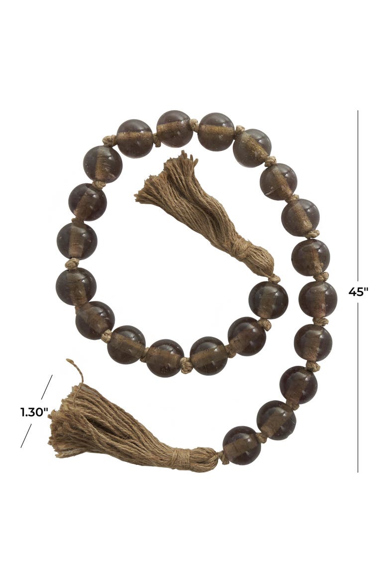 Bohemian Glass Beaded Tassel Garland, Alternate, color, DARK BROWN