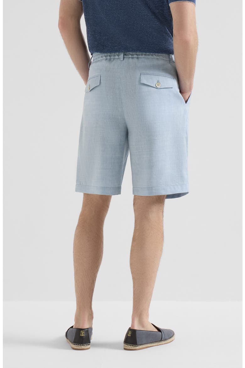 Chevron Bermuda shorts, Alternate, color, Azure