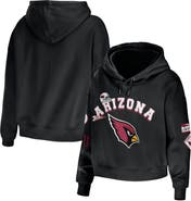 WEAR by Erin Andrews Women's WEAR by Erin Andrews Black Arizona Cardinals Modest Cropped Pullover Hoodie