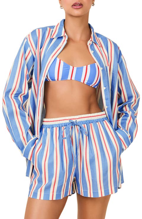 売れ筋商品|||サンクチュアリー カットソー トップス レディース Women's Striped Ballet Tie Top Stripe Buddy Stripe Tunic: Women's Designer Tops | Tory Burch