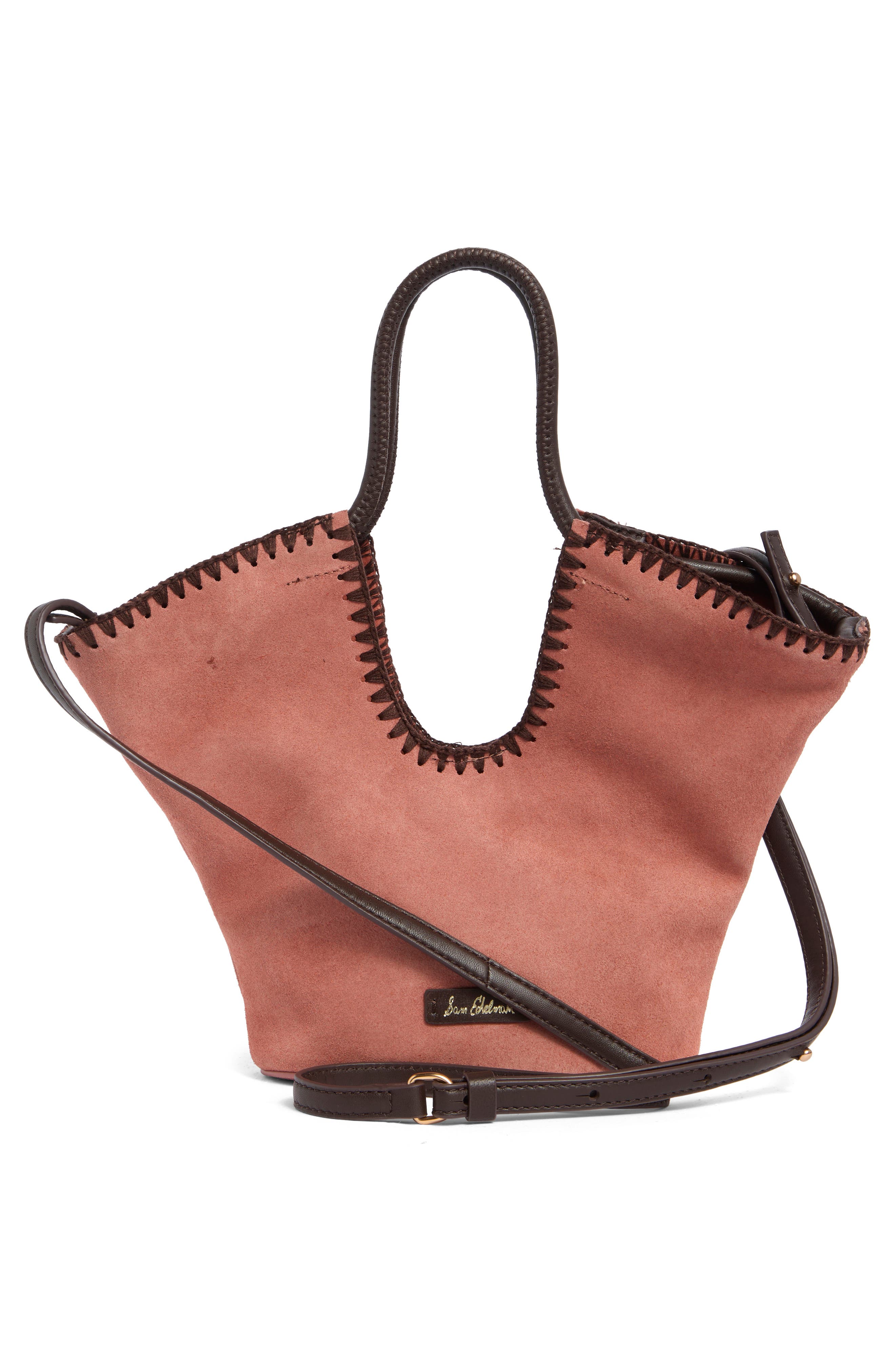 Lynn Whipstitch Suede Tote Bag, Alternate, color, TAUPE
