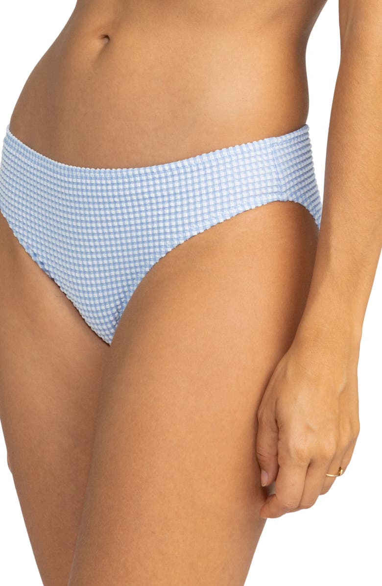 Roxy Gingham Hipster Bikini Bottoms, Alternate, color, 