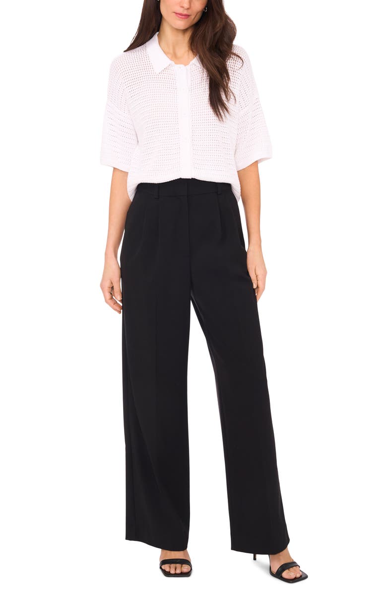 Halogen<sup>®</sup> Cotton Short Sleeve Cardigan, Alternate, color, Bright White