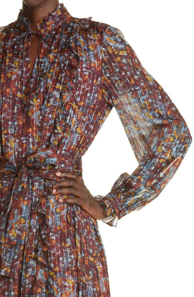 Lafayette 148 New York Harlan Long Sleeve Silk Blend Dress, Alternate, color,