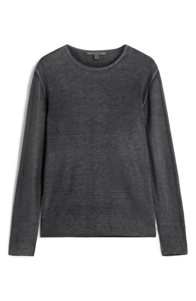 John Varvatos Silk & Cashmere Sweater, Alternate, color, Light Grey
